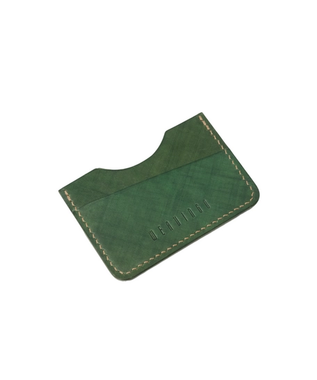 The E1 Wallet - EDC Slim Leather Card Holder - MOZART  ( Green)