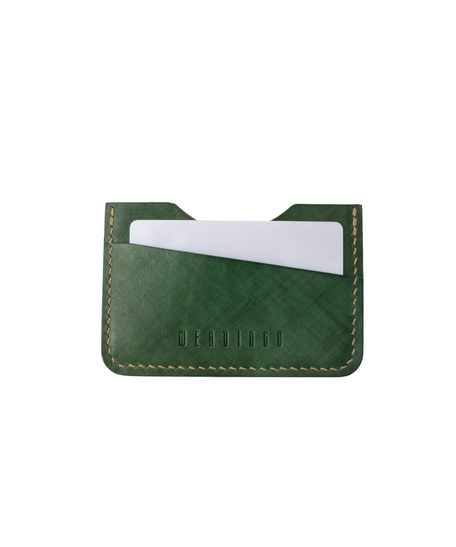 The E1 Wallet - EDC Slim Leather Card Holder - MOZART  ( Green)