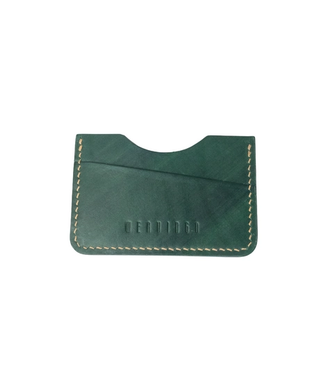 The E1 Wallet - EDC Slim Leather Card Holder - MOZART  ( Green)