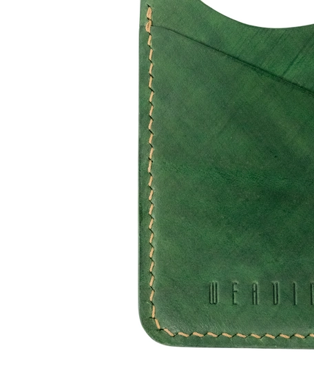 The E2 Wallet - EDC Slim Leather Card Holder - KOALA (Green)