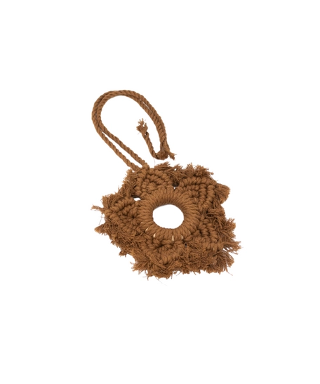 Elegant Handmade Bohemian Style Brown Crochet Pendant 