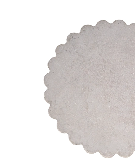 Handcrafted Premium Concrete Coaster with Bumpy Circle Shape - Available in 3 Colors - White