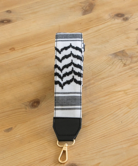 Black and white Bag Strap Inspired by The Palestinian Hatta