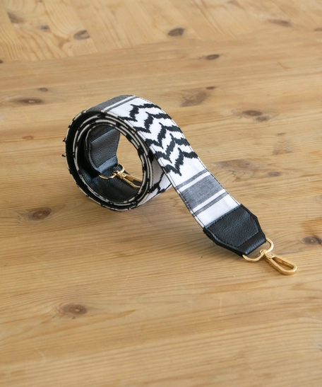 Black and white Bag Strap Inspired by The Palestinian Hatta