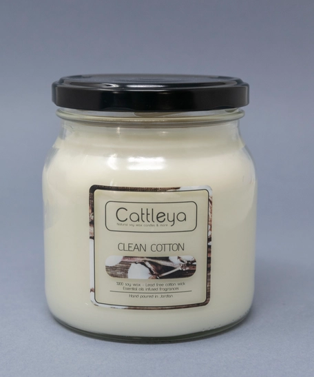 Clean Cotton Soy Candle - Large Size 500 Grams