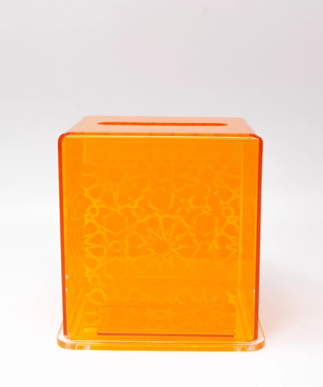 Small Size Acrylic Tissue Box - Available in Two Colors - Green