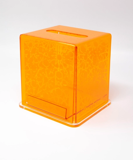 Small Size Acrylic Tissue Box - Available in Two Colors - Green