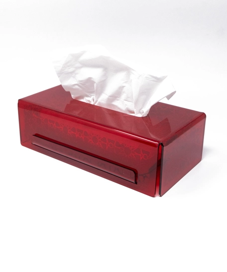 Large Plastic Tissue Box Rectangular- Available in Several Colors  - Yellow