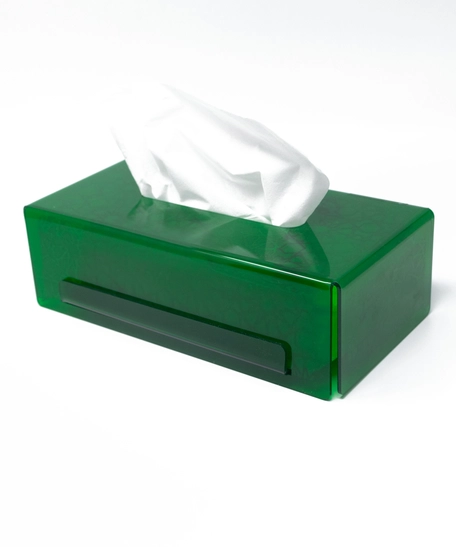 Large Plastic Tissue Box Rectangular- Available in Several Colors  - Yellow