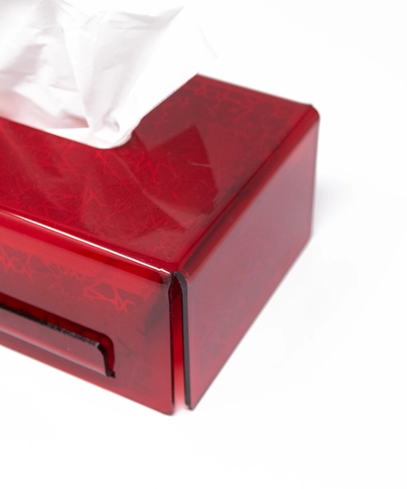 Large Plastic Tissue Box Rectangular- Available in Several Colors  - Yellow