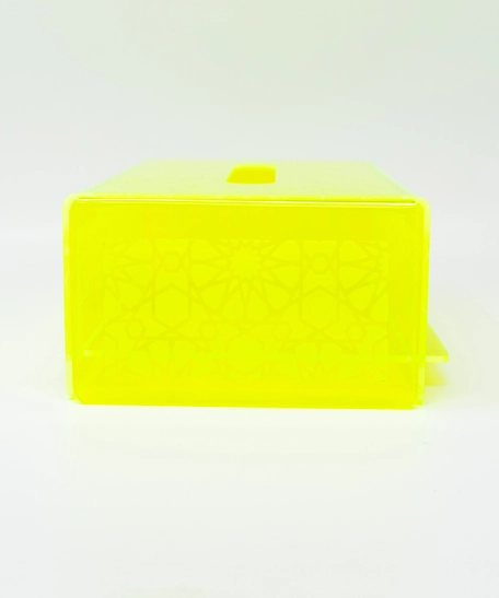 Large Plastic Tissue Box Rectangular- Available in Several Colors  - Yellow