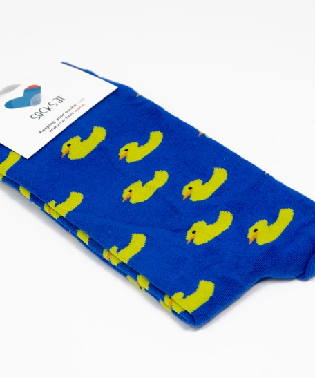 Rubber Duck Blue Socks for Women