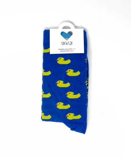 Rubber Duck Blue Socks for Women