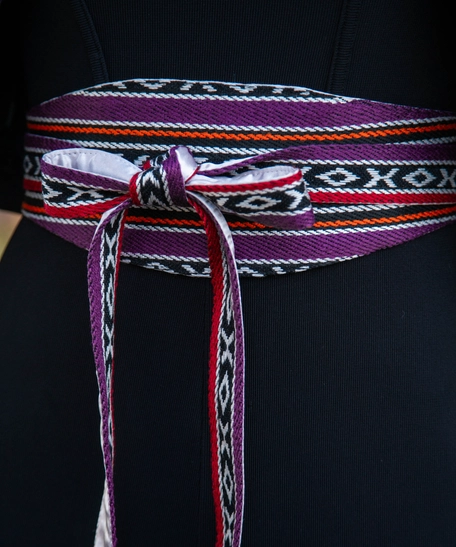 Elegant Women's Handmade Sadu Waist Belt - Available in 3 Colors - Purple