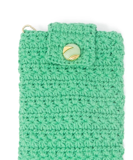 Elegant Handcrafted Green Macrame Small Crossbody bag