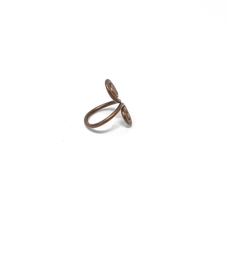 Unique Double Spiral Copper Ring