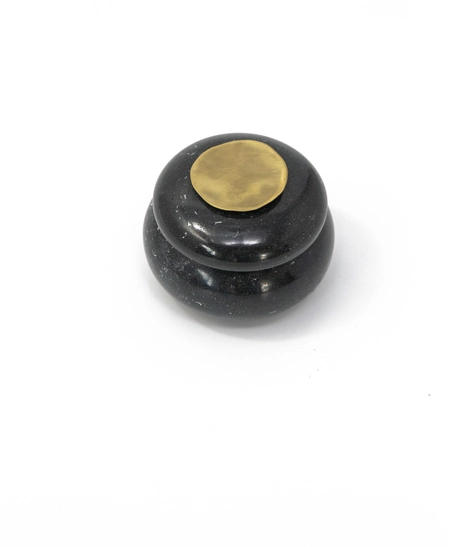 Black resin jewelry box with lid - available in two designs