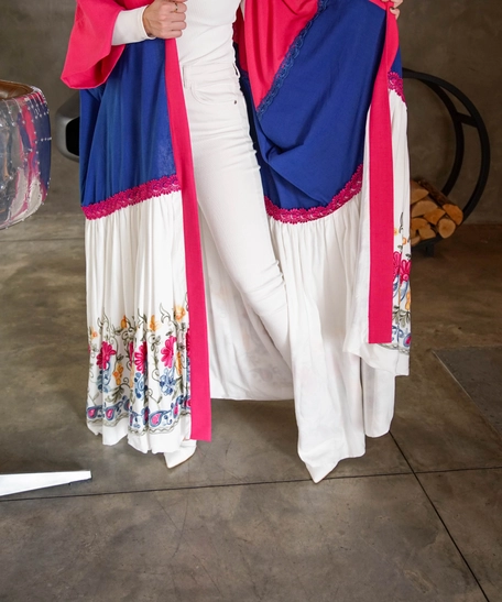 Modern Double-Faced Ramadan Abaya in cheerful Colors