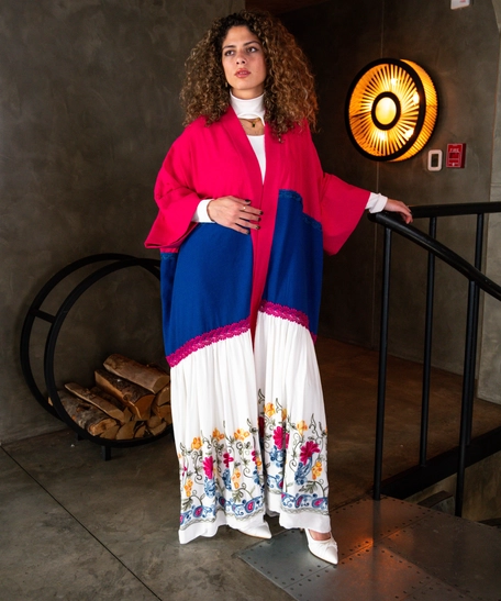 Modern Double-Faced Ramadan Abaya in cheerful Colors