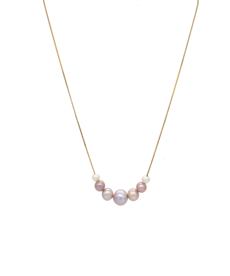 La Bella Rossa Necklace - Luxury Gold  Jewelry Made of Pearls