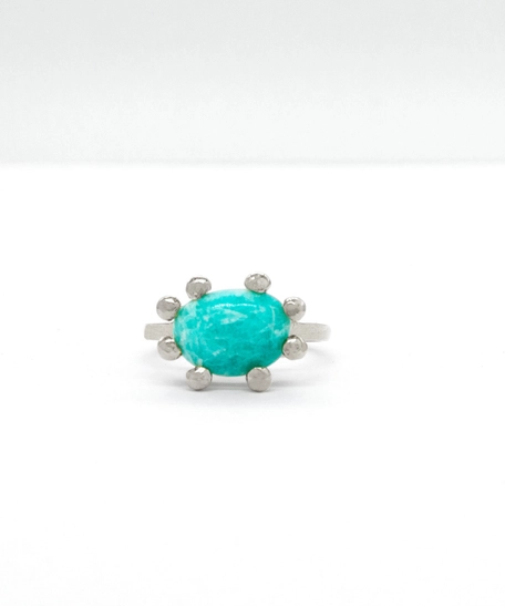 Turquoize Bubbles - Silver Ring with A Turquoise Stone ​