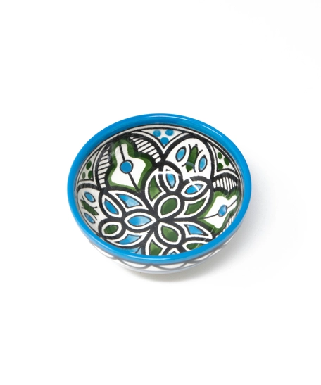 Small Bowl Decorated with An Elegant Hand-Painted Design - Available in Three Colours - Green