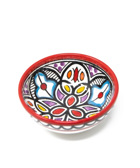 Small Bowl Decorated with An Elegant Hand-Painted Design - Available in Three Colours - Green