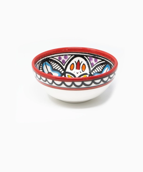 Small Bowl Decorated with An Elegant Hand-Painted Design - Available in Three Colours - Green