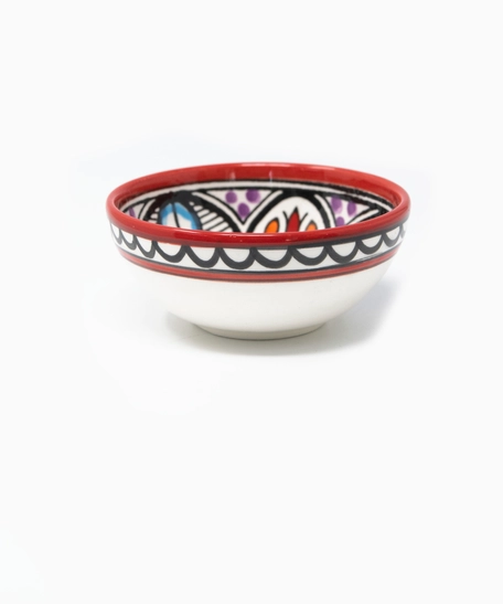 Small Bowl Decorated with An Elegant Hand-Painted Design - Available in Three Colours - Green