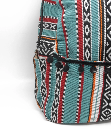 Stylish Sadu Backpack in Bedouin Style - Available in Two Colors - Turquoise