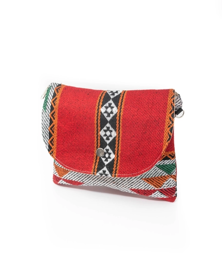 Handmade Sadu Crossbody Bag in Bedouin Style - Available in Two Colors  - Red