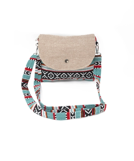 Handmade Sadu Crossbody Bag in Bedouin Style - Available in Two Colors  - Red