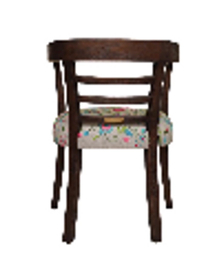 Hand-embroidered Wooden Armchair with A Floral Botanical Garden Design