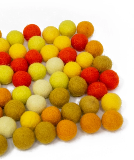 Colorful wool balls used with a wooden board game to teach children how to count! - Wool Balls Blue