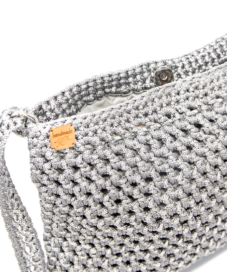 Crochet Gray Bag