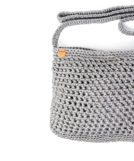 Crochet Gray Bag