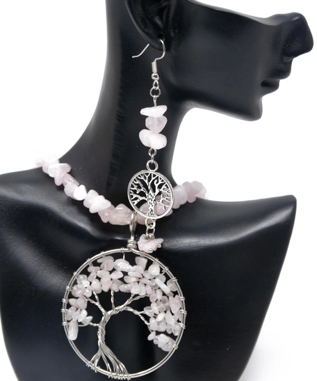 Set of necklace and earring, Bracelet ( Tree of life )  