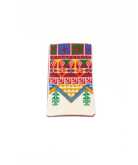 Hand Embroidered Fabric Glass Case