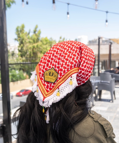 Embroidered Royal Crown Jordanian Shemagh