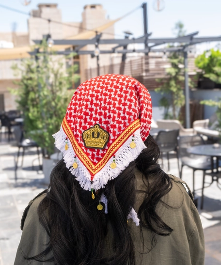 Embroidered Royal Crown Jordanian Shemagh