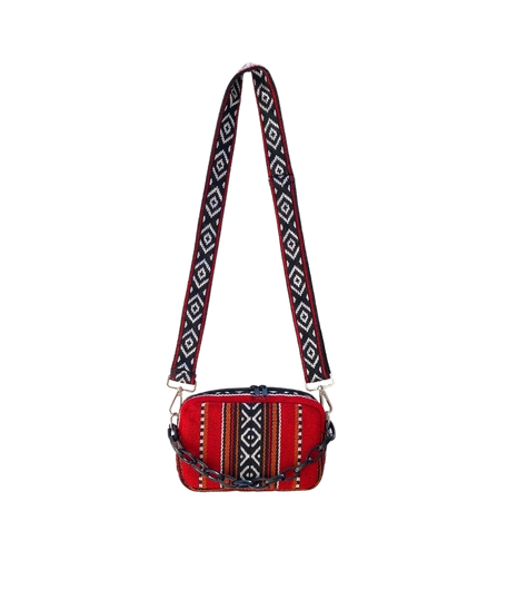 An elegant shoulder bag with hand embroidery in various colors. - Shoulder Bag Turquoise