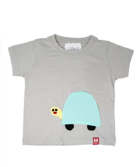 Kids T-shirt Gray and Blue - Soft, Comfy, and Stylish