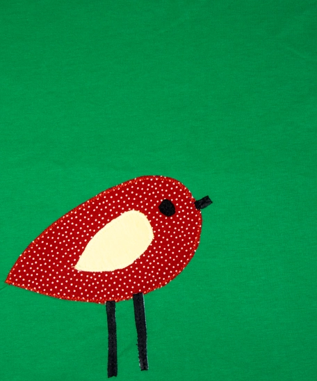 Fancy Green and Red Handmade Kids T-shirt