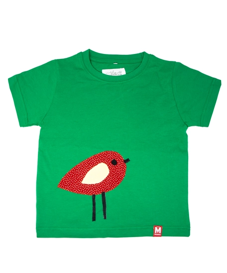 Fancy Green and Red Handmade Kids T-shirt