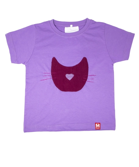 Handmade Kids T-shirt with Purple Design 3