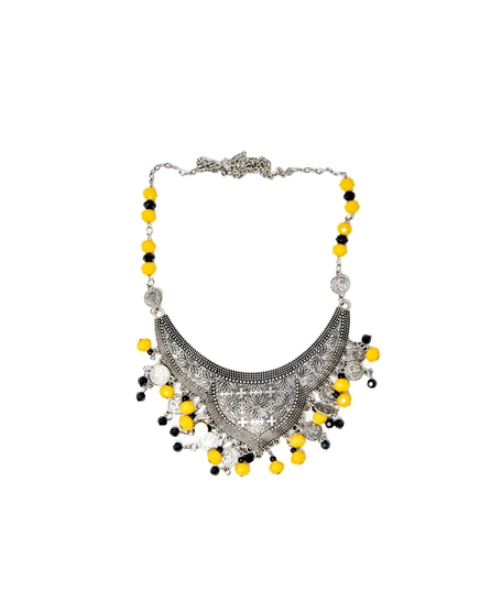 Handmade Yellow Necklace with a Unique and Elegant Design