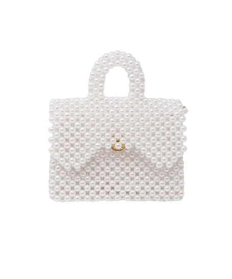 White Pearl Bead Bag for Your Little Princess