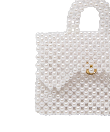 White Pearl Bead Bag for Your Little Princess