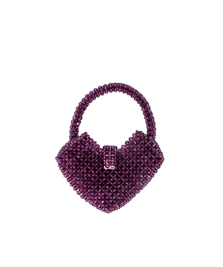 Purple Pearl Bead Handbag for Kids