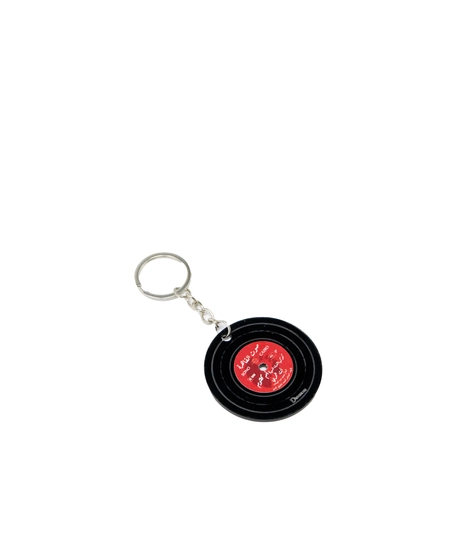 Keychain of Different Colors Engraved with Music-Themed Quotes - Keychain RED